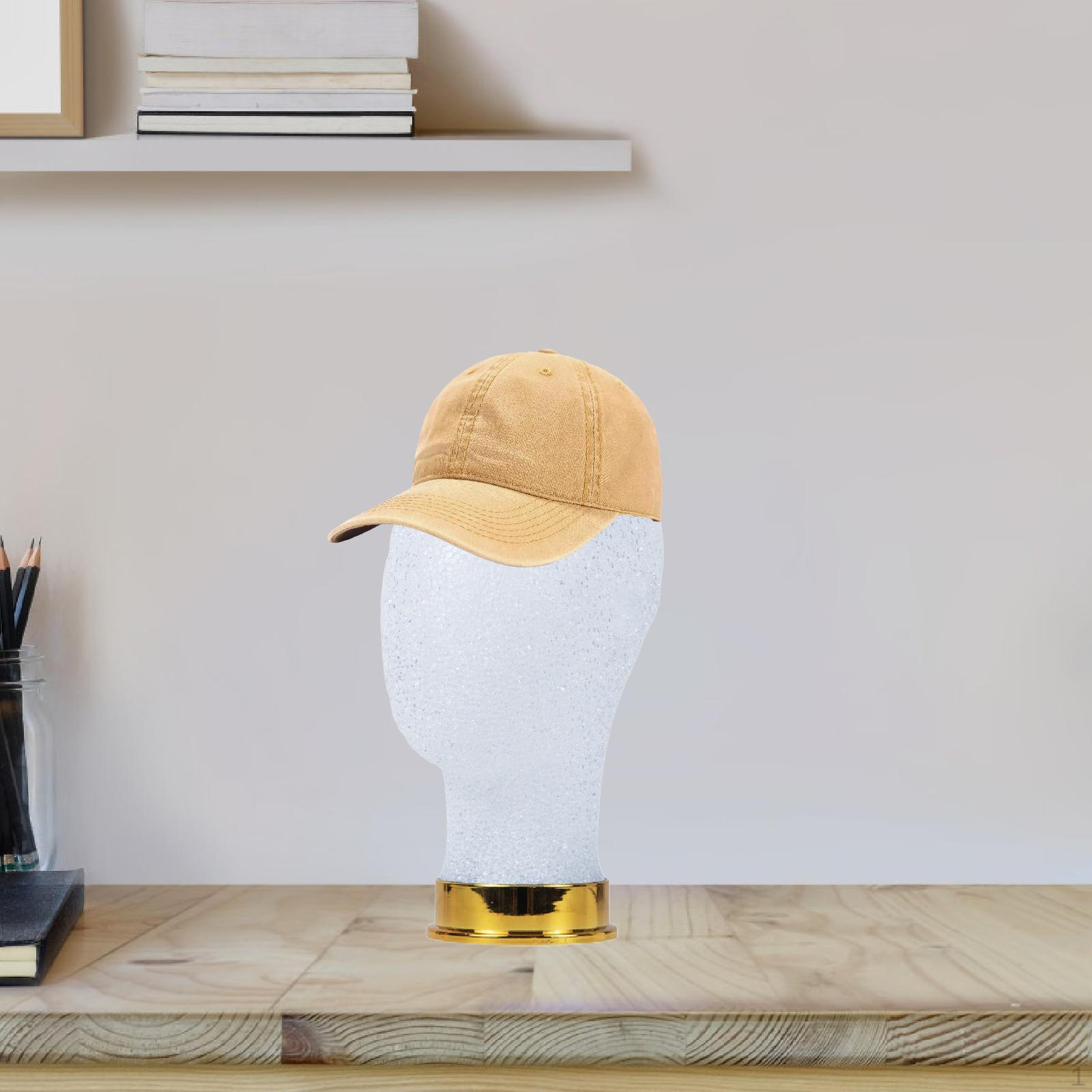 

Mannequin Head Display Stand Multifunctional Manikin Hat Holder for Helmets Glasses золотой