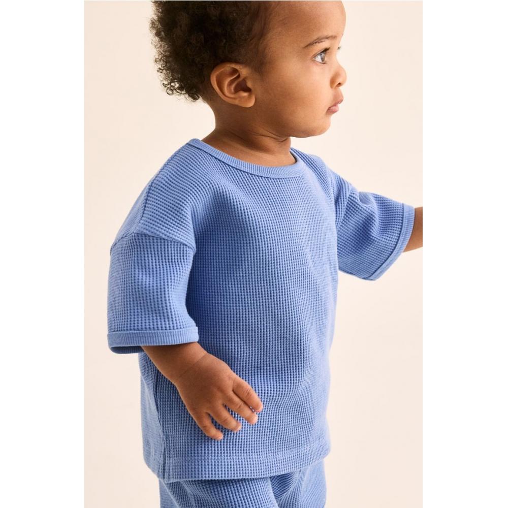 

Комплект из 2 предметов из хлопка с вафельной текстурой HM Dusty Blue