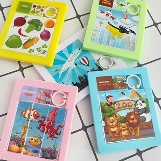 3Pcs Slide Pattern Puzzle Hand-eye Coordination Burrs-free Accessory Brain Teaser Slide Puzzle for Children
