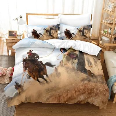 Spiel Red Dead Redemption Bettwäsche-Set 3D-Druck Geeignet für Schlafzimmer Bettbezug-Set Mit Kissenbezügen Kinder Heimtextilien
