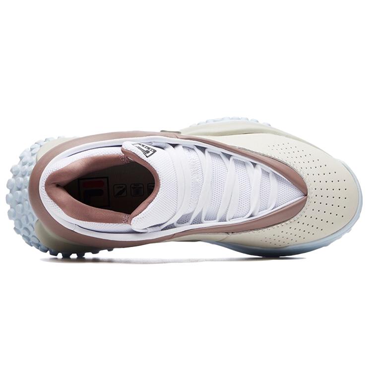 MIHARA YASUHIRO x FILA FM7 FM Cow Leather, Textile Comfortable Low top Chunky Sneakers Women's White Brown F12W114136FWA
