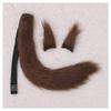 Long Furry Fox Tail Ears Hair Clips Set Anime Cosplay Costume Props Lolita Animal Cat Tail Fursuit Plush Tail Faux Fur Haripins