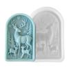 Christmas Reindeer Embossed Silicone Mold Silicone Candle Mould For Handmade Candle Soap Chocolate Holiday Decoration