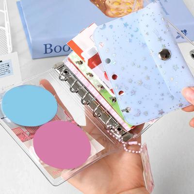 PVC Clear Binder Cover M5 A6 A7 Size 5-Hole Replacement Shell for Photo Cards And Stickers Anti-slip Binder Inserts DIY Planner