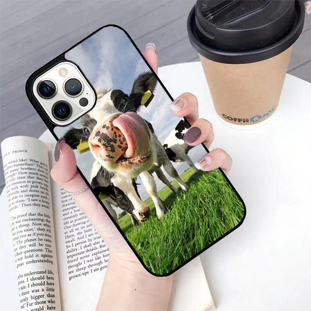 Cow cute spot cartoon print Phone Case Cover for iPhone 17 Air 16 16e 15 12 11 13 14 Pro Max Apple Plus Coque