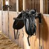 Heavy Duty Saddle Rack Portable Horse Rack Hangs On Stall Walls or Doors No Drill Removable Holder Hanger for Western English Storage Equipment