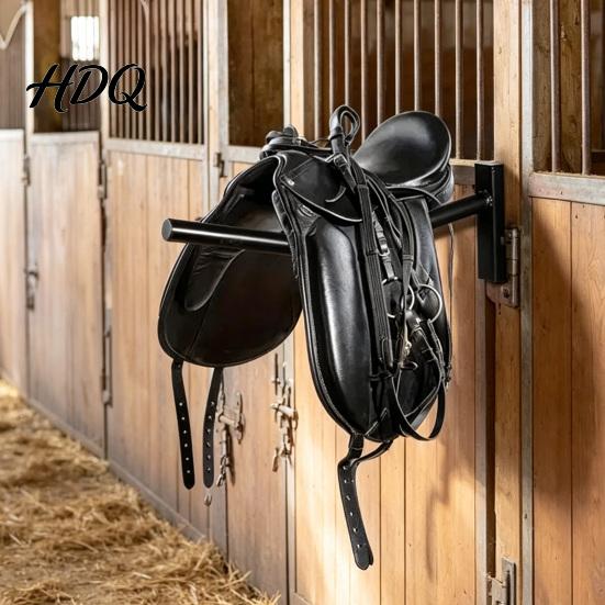 Heavy Duty Saddle Rack Portable Horse Rack Hangs On Stall Walls or Doors No Drill Removable Holder Hanger for Western English Storage Equipment