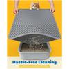 Large Cat Litter Box Mat-30" X 22" with Double Layers Litter Trapping Function, Easy to Clean Litter Mat for Floors