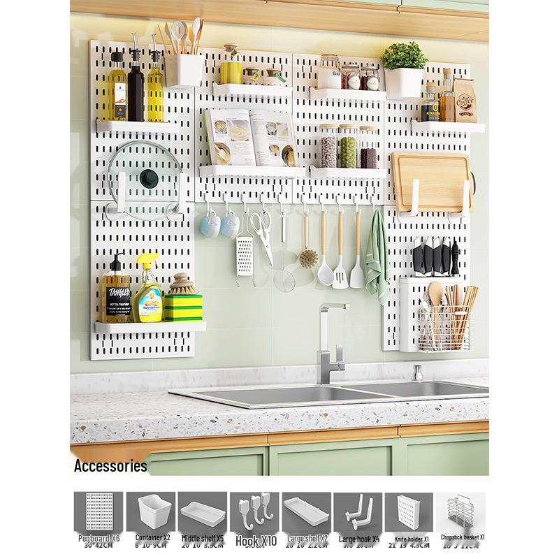 Punch-Free Perforated Board Rack: DIY E-Sports & Study Room Wall Decor for Game Equipment Display