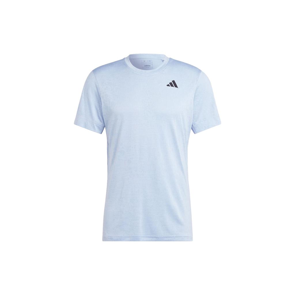 Adidas Tennis Freelift Tee With Logo Men Tops Light-Pink Blue IA8288