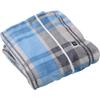 Yamazen Electric Throw Poncho USB Blanket 130 X 80cm Washable Electric Blanket Shoulder Thread 2 Hour Automatic Off Timer Plaid Pattern Blue YHK-US41(