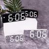 Electronic Mirror Alarm Clock Fashionable Student Dormitory Silent Clock European Creative Multi Functional Wake Up Home Table Setting Clock