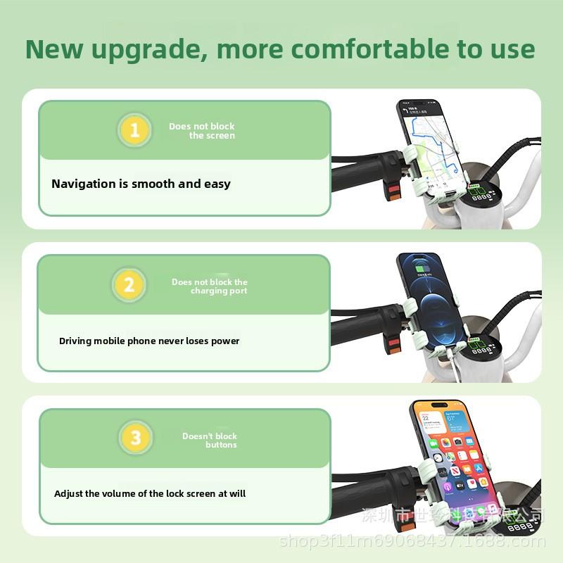 Electric Vehicle Motorcycle Mobile Phone Holder Bicycle Shock Absorption Navigation Bracket Outdoor Riding Mobile Phone Holder