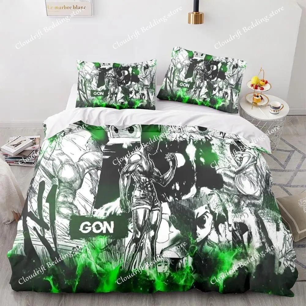 Hunter × Hunter Bedding Set Single Twin Full Queen King Size Bed Set Adult Kid Bedroom Duvet Cover Sets 3D Print Anime Bed Sheet