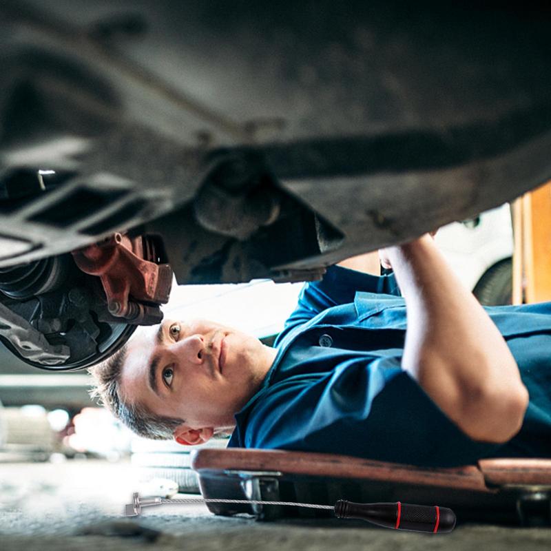 Magnetic Oil Plug Remover Magnetic Sump Plug Removal Pick Up Tool With Flexible Shaft Magnetic Oil Plug Remover Metal Wrench For