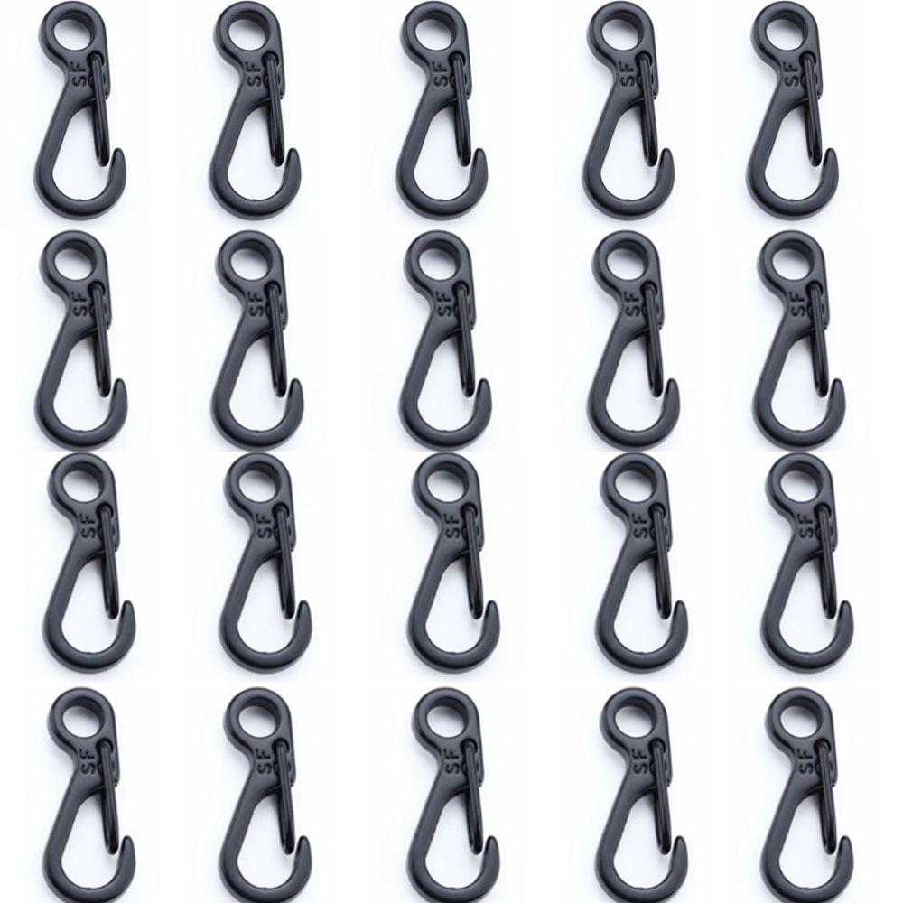 20 Pcs Alloy Spring Snap Hook Black Keychain Clip Durable Snap Spring Clips  Keychain Accessories чёрный