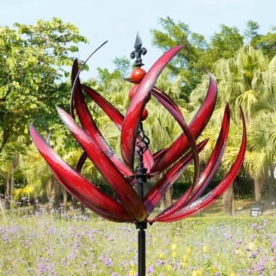 Wind Spinner Metalen Windmolen 3D Wind Aangedreven Kinetische Sculptuur Gazon Metalen Wind Solar Spinners Tuin en Tuin Decor