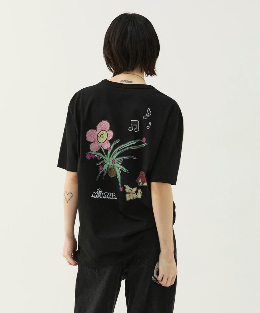 Mimdeowodeulobeu Bureu X Mimthe Flowerpot T-Shirt_Black
