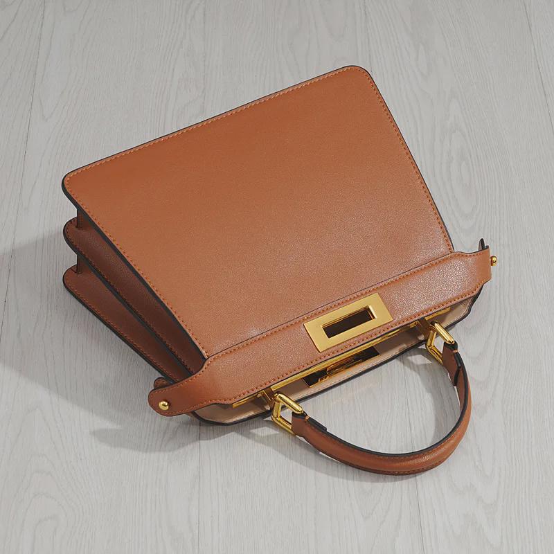 Versatile Leather Kitten Bag: Spring/Summer Large Capacity Multi-layer Handbag & Crossbody