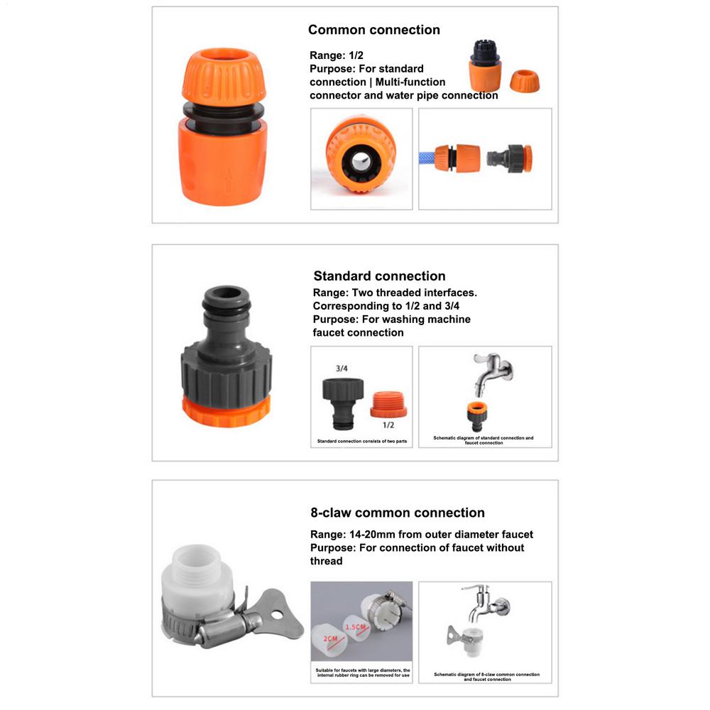 Garden Hose Nozzle Multi-Functional 8 Patterns Water Hose Sprayer Nozzle For Car Washing Pet Grooming Planting Pool Maintenance