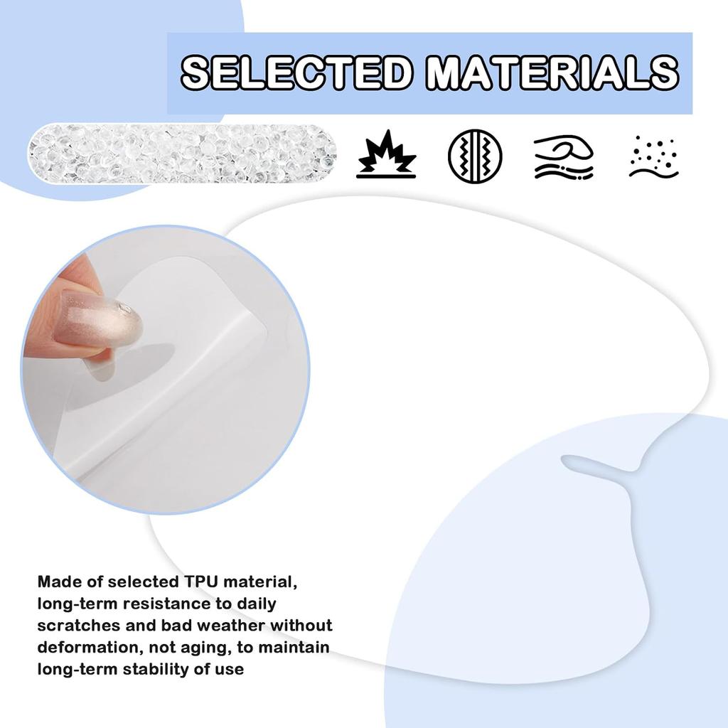 10PCS Car Door Handle Protector,Anti-Scratch Car Door Handle Scratch Protector with Invisible Clear Design,Universal Self-Adhesive Doors Handles
