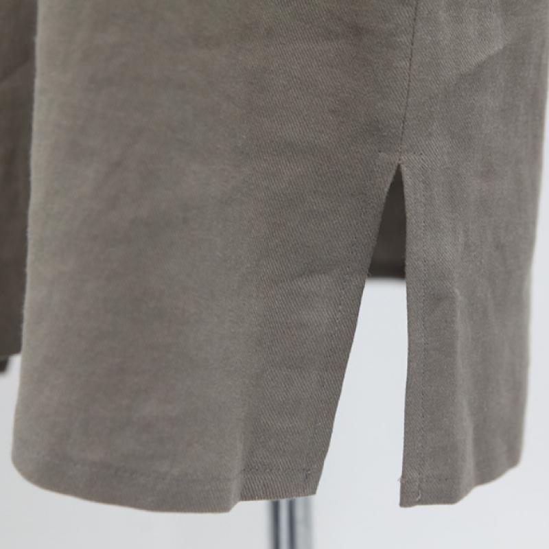 Shiz Madam Women S Bio waShing Linen Collar dreSS N2722