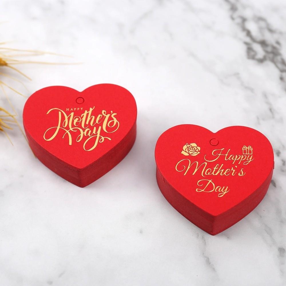 100pcs Hanging Decoration Mother Day Tags Hand Gift Hanging Tag  Festive & Party Supplies