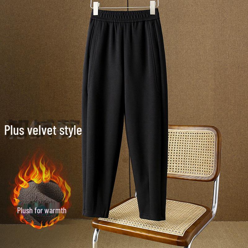 Frühlings-Jogginghose aus Sauerstoffbaumwolle mit hoher Taille für Damen – weich, warm und vielseitig