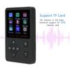 Thin Lightweight Portable Color Screen HiFi MP3 MP4 Music Player USB2.0 Cross Button Black