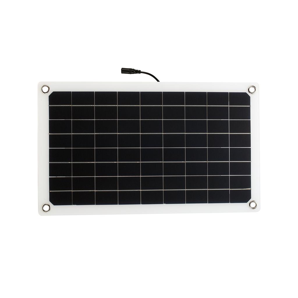 12V 20W Solarpanel monokristalline Silizium-Solarzelle mit Dual-USB-Autoladegerät, Feuerzeug, Alligator