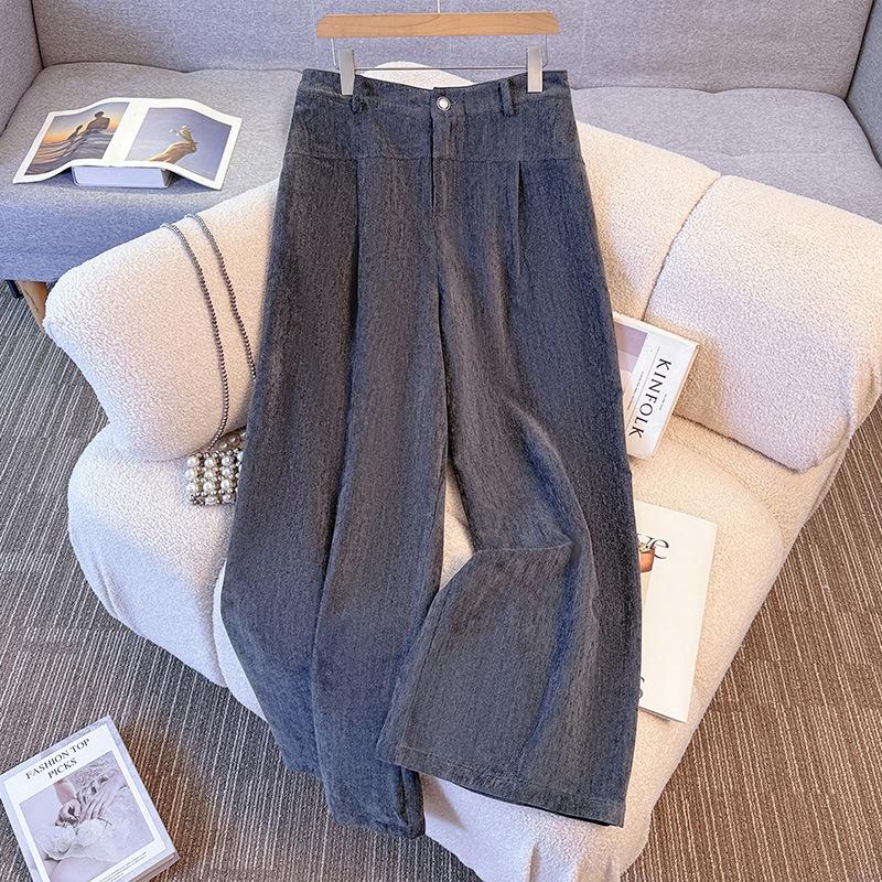 A New Large-sized Women's Winter Collection Featuring A High-end and Stylish Coat, Wide-leg Pants and A Two-piece Suit