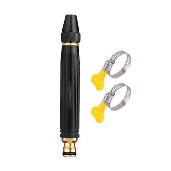 Adjustable Hose Nozzle High-Pressure Garden Hose Sprayer Booster Nozzle Rust-Proof for Car Wash