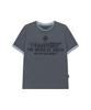 ODDSTUDIO Heaven Scent Color Layered Roll-Up T-Shirt - Magnet Gray