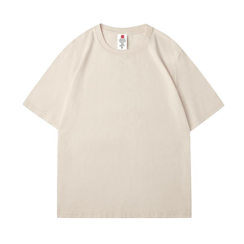 Men's Short Sleeved T-shirt Made 100% Pure Cotton  Summer Heavyweight Loose Oversized Top  Fashionable Round Neck Half Sleeved Casual T-shirt