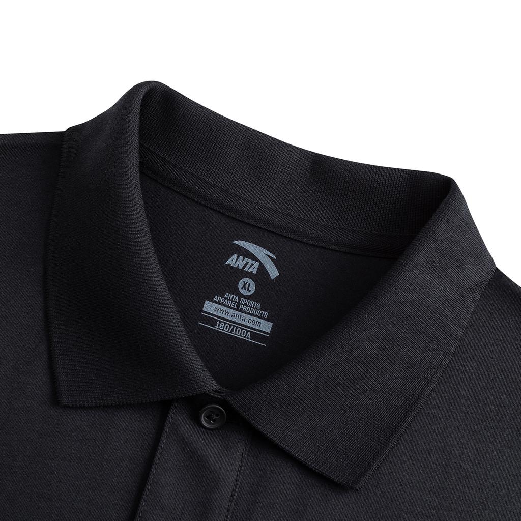 Anta Lifestyle Series Logo Solid Color Comfortable Breathable Versatile Casual Fashion Campus Commuting Short Sleeve Polo Shirt Men tops 952628102-7