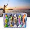 5pcs Artificial Hard Baits Swimming Lure with Treble Hook Multi Jointed Swimbait Saltwater Swimbait Fishing Tackle
