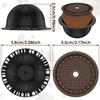 5Pcs Reusable Vertuo Pods for Nespresso Machine, Coffee Capsule with 2 Silicone Lids 1 Spoon and Bru