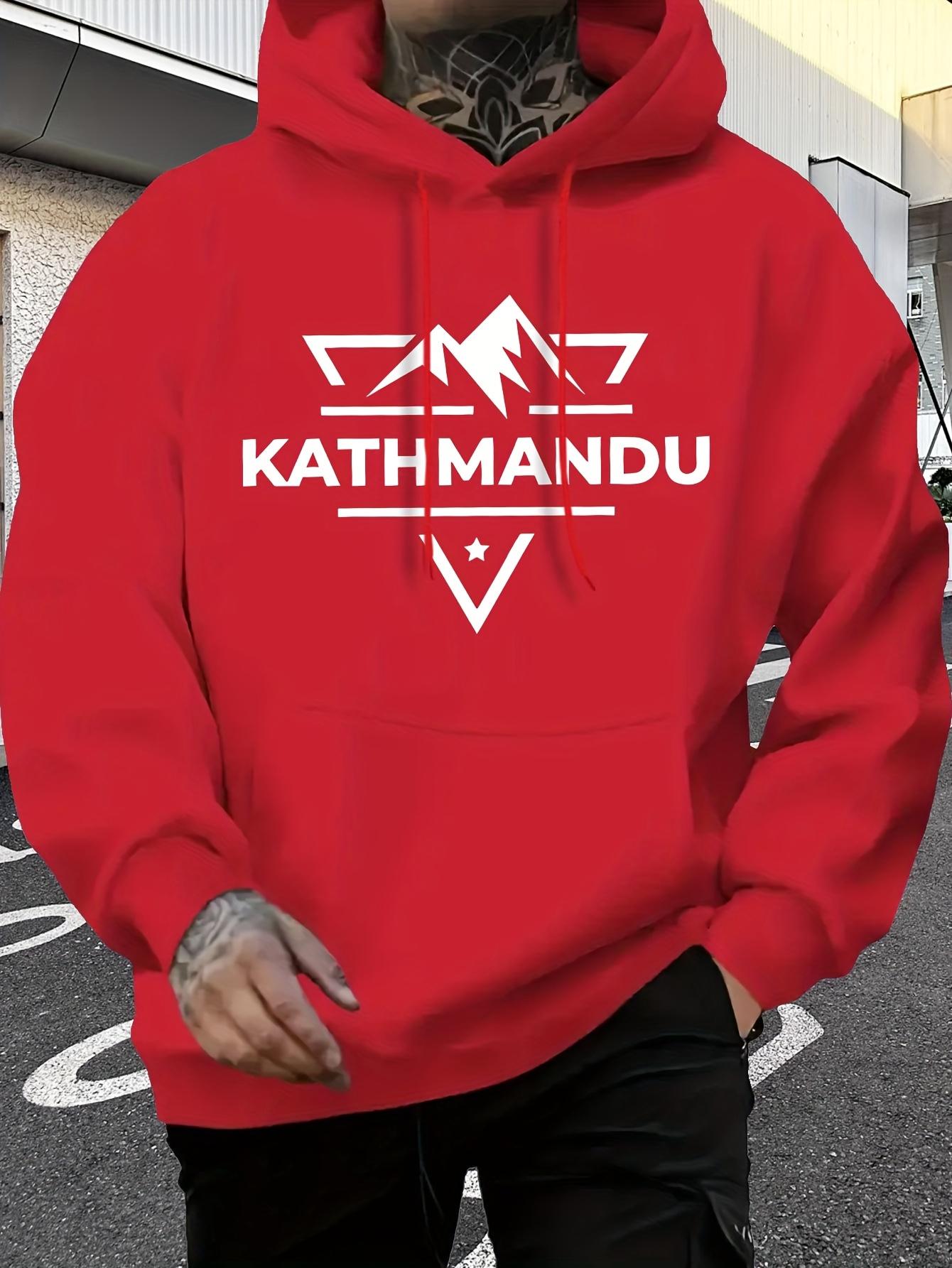 Men S Stylish Casual Print Fleece Hoodie S