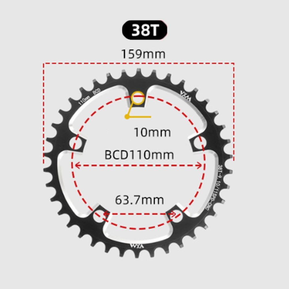 

Narrow Wide Chainring For Road Bike 110BCD 5 Bolts Available In 36T 38T 40T