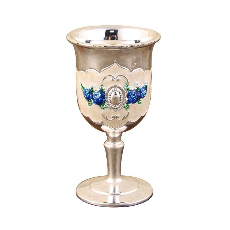 Elegant European Style Zinc Alloy Shot Glass Set Vintage Decorative Drinking Cup Home Bar Whiskey Liqueur