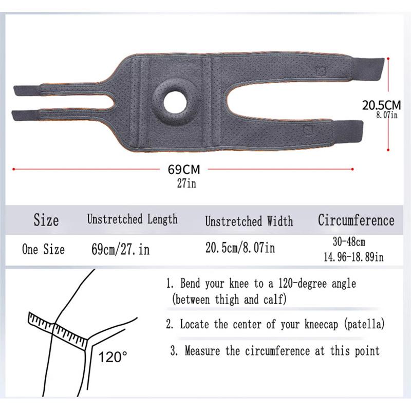 1 Pc Knee Brace With Side Stabilizers & Patella Gel Pads For Knee Support,Perfect For Running, Basketball, Play Tennis