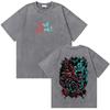 Washed Vintage Anime My Hero Academia Eijiro Kirishima T-shirt Men Women Manga Casual Retro T-shirts Men's Cotton Oversized Tees