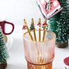 6 Pcs New Creative 6-piece Set Of Stainless Steel Christmas Spoons Christmas Party Tableware Decorations