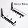 Microwave Oven Holder Folding Rack Stainless Steel Kitchen Shelf Foldable Retractable Bracket Oven Rack Hooks Telescopic Shelves