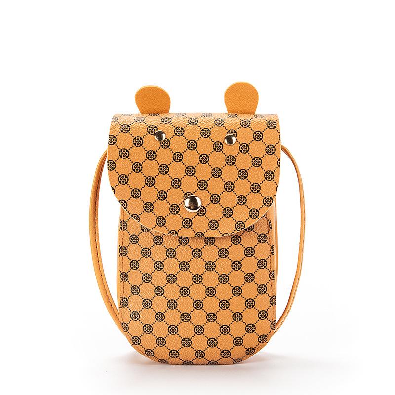 Printed single shoulder crossbody mobile phone bag versatile niche cute women's bag
