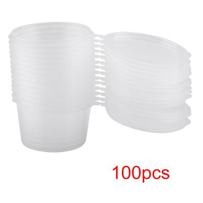 100m l4oz Şeffaf Plastik Bardaklar Paket Servis Sos Baharat Kutusu Sos Bardağı