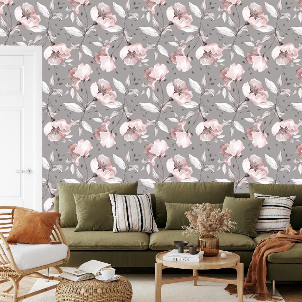 Bright Peonies Wallpaper for Living Room and Bedroom 50x1000