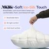 Lightweight Foam Alternative Puff Cooling Pillow, Soft Breathable Quilted Sleeping Machine Warm Night Pillow Washable, Fluffy Cloud-like for Side And