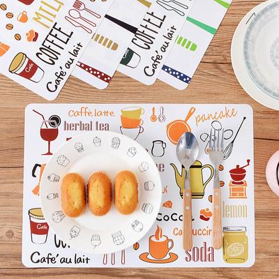 2/4KS Podložky pod talíře PVC Podložka na stůl Dětské nádobí Kreslený Jídelní stůl Podložky pod talíře Podtácky Napperon Talíř Bar Tapete de lugar 40*28cm