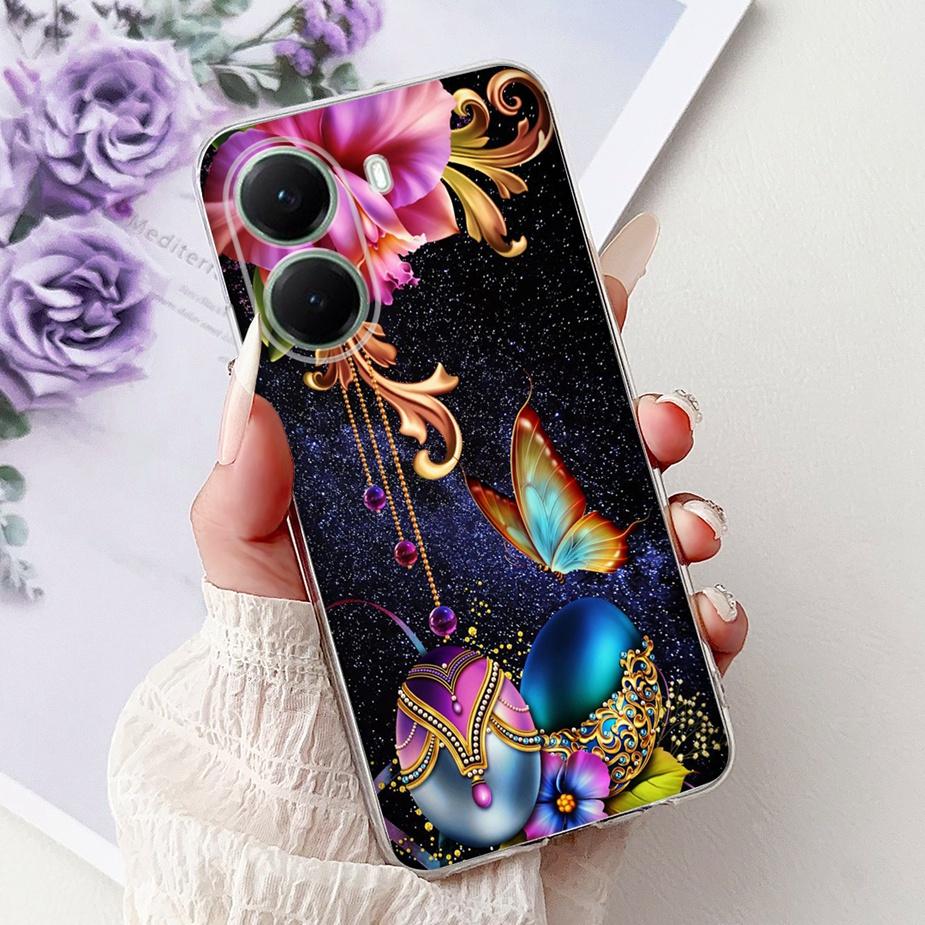 For Xiaomi Poco X7 Pro 5G Case Cute Panda Flowers Painted Cover Soft Slim Phone Case For Xiaomi Poco X7 PocoX7 Pro Fundas Bumper